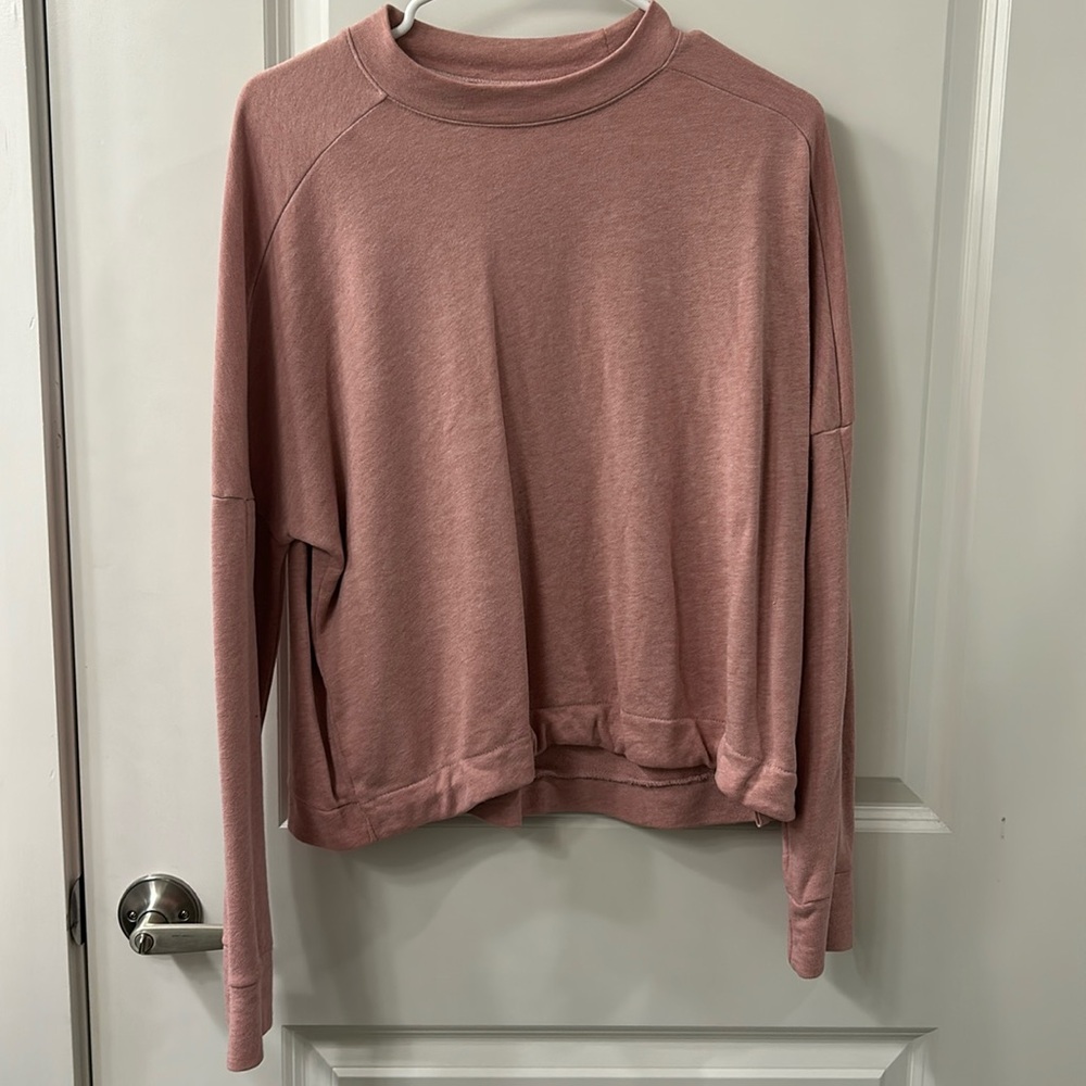 Women’s Pink Fabletics Sweatshirt with Adjustable Hem (Small)